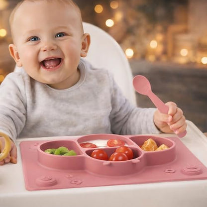 ROCCED non slip baby dinnerware set packaged components for kids self feeding