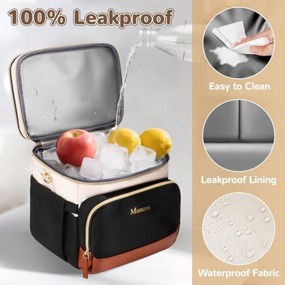 Mancro breast milk cooler bag with six baby bottles