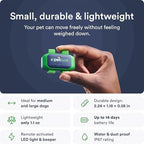 Side profile of Petloc8 tracking device showing slim design