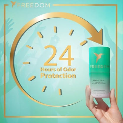 Freedom plastic free deodorant sticks for men and women 1.9 ounce size.