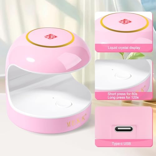 MEKK mini nail lamp connected with Type-C USB cable