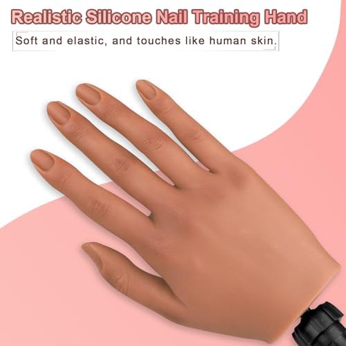 Close up of Imene flexible silicone practice hand fingers