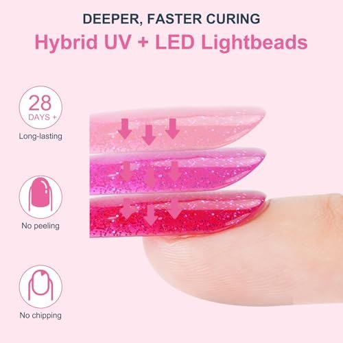 Lke UV LED nail lamp plugged in and powered on