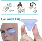 Medical grade silicone eye bath cups for soothing tired eyes and removing dust.