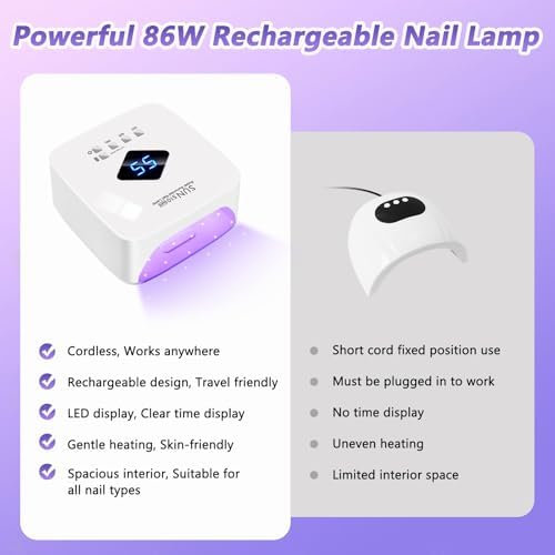 LKE portable nail dryer curing gel manicure