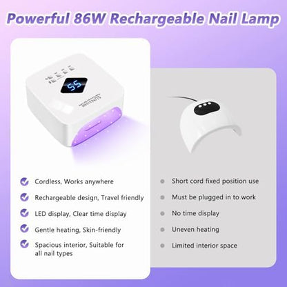 LKE portable nail dryer curing gel manicure
