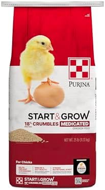 Premium USA imported medicated chicken starter crumbles packaging detail