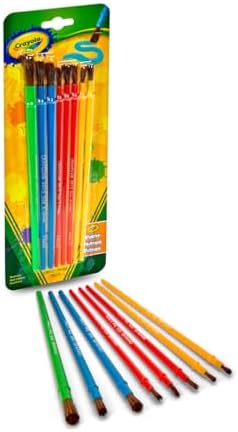 Assorted sizes of Crayola natural hair paintbrushes for children art projects