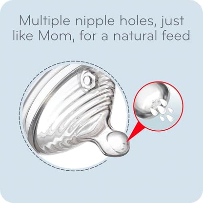NUK Simply Natural baby bottle nipples packaged for authentic USA import delivery