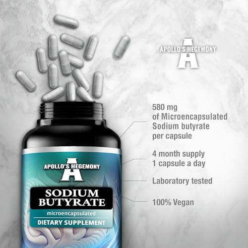 Apollo's Hegemony postbiotic 120 vegan capsules packaging showing supplement facts