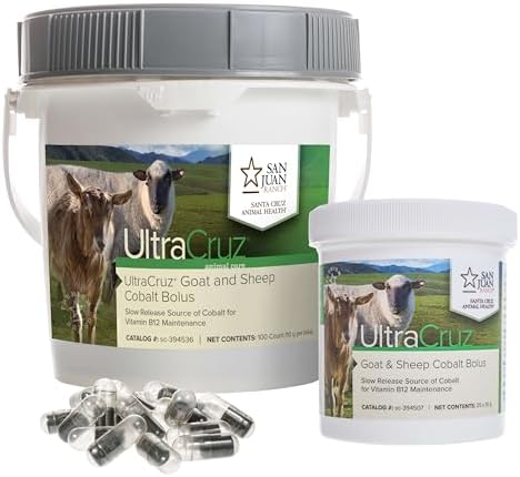 SCAH UltraCruz Goat And Sheep Cobalt Bolus bottle highlighting slow release formula.