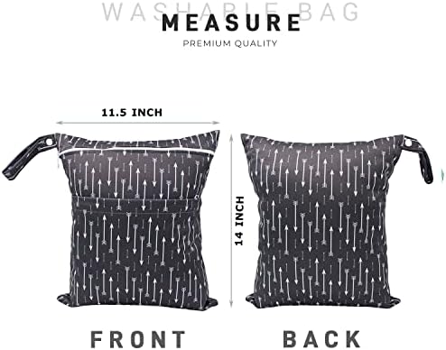 Yuluonaps wet dry bag showing two zippered compartments
