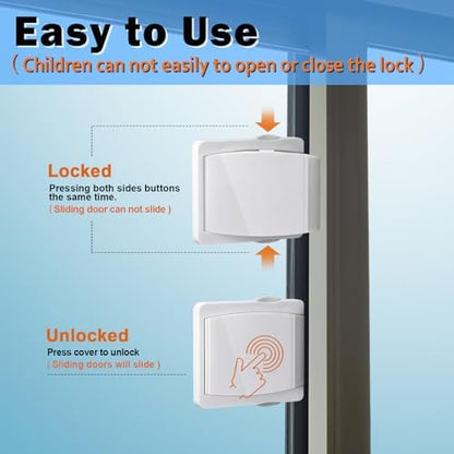 Package contents of ZRFCXE sliding door and window safety locks