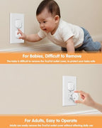 Durable white plastic outlet plug guards for home safety