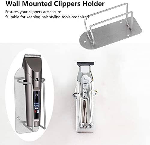 BSTCAR universal clipper rack mounted on a wall next to grooming accessories for clutter free space