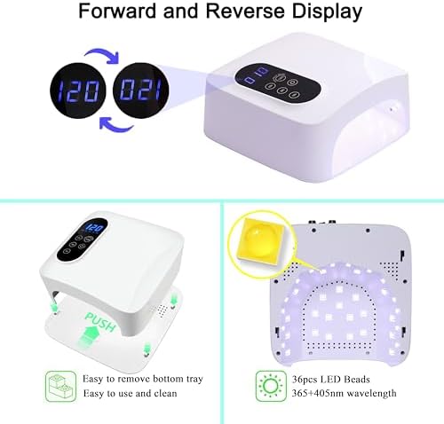 Passha professional nail lamp showing LED bead arrangement