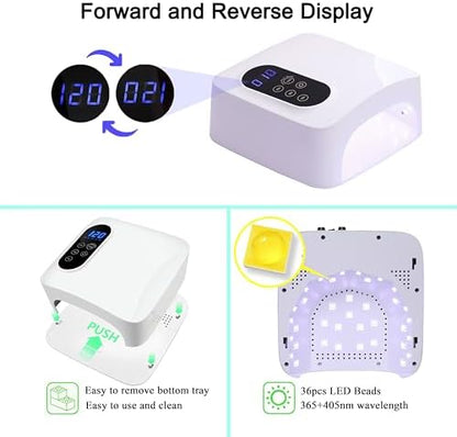 Passha professional nail lamp showing LED bead arrangement