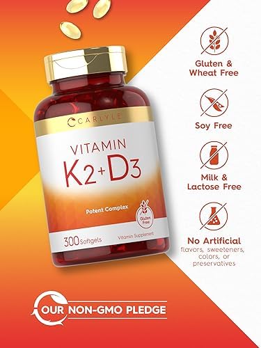 Carlyle Vitamin K2 D3 packaging side profile