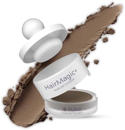 Rumi Cosmetiques HairMagic+ medium brown powder shade swatch