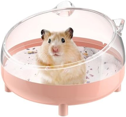 Pawfly Hamster Sand Bath Container, Hamster Sand Bath Box, Hamster Bathtub, Hamster Bathroom, Hamster Toilet, Plastic Dust Bath for Dwarf Hamsters, Syrian Hamsters, Mice, Gerbils & Small Animal, Pink - Image 2