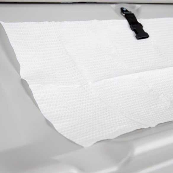 Unfolded 18 inch by 13.5 inch paper changing pad liner sheet
