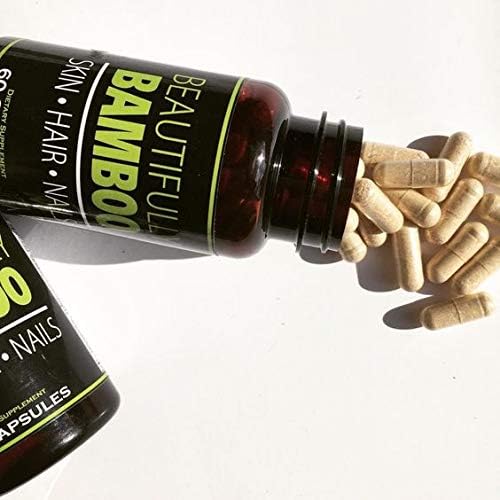 Beautifully Bamboo 60 capsule supplement bottle side profile
