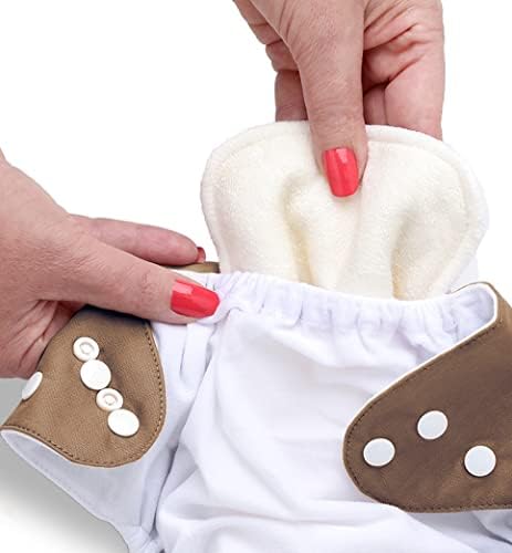Reusable cloth diaper booster pads showing texture and thickness