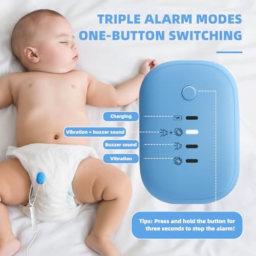 MOSKESON nocturnal enuresis monitor with high sensitivity clip on underwear sensor