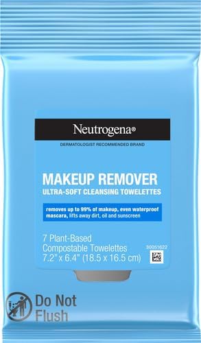 Pre-moistened makeup remover wipes for travel and on-the-go cleansing