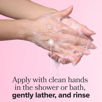 Close up of O Positiv URO probiotic wash packaging listing clean ingredients.