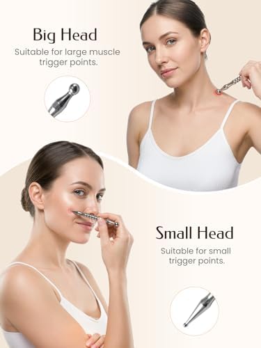 Stainless steel facial reflexology tools for lymphatic drainage and puffiness