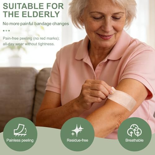 Painless removal silicone dressings pack illustration detailing the non stick central pad for fragile skin protection.