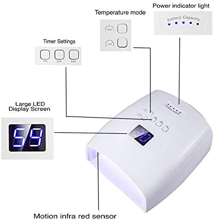 Ayshone nail lamp showing digital timer and control buttons