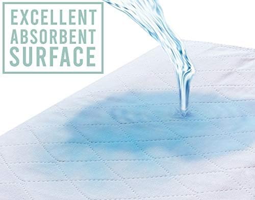AbsorbEase incontinence pad showing waterproof backing
