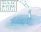 AbsorbEase incontinence pad showing waterproof backing