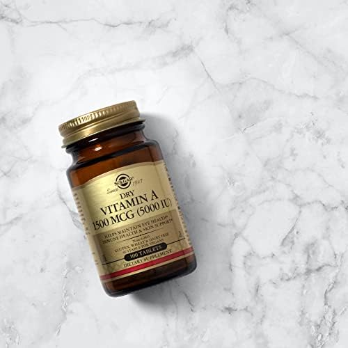 Solgar Dry Vitamin A bottle side profile