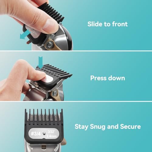Professional grooming clipper guard replacements inside the packaging illustrating premium build quality.