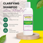 Back label of My Hair Helpers Lice Shampoo for ingredients