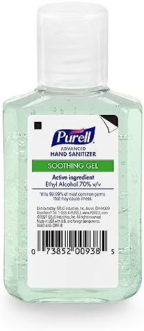 PURELL Advanced Hand Sanitizer Soothing Gel, Fresh Scent, 2 fl oz Travel Size Flip-Cap Bottle (Pack of 6), 3156-04-EC - Image 2
