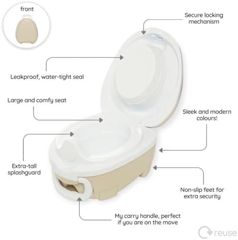 My Carry Potty Natural Beige with handle for travel