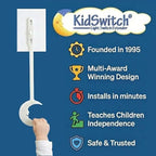 Child using KidSwitch glow in the dark extender in bedroom