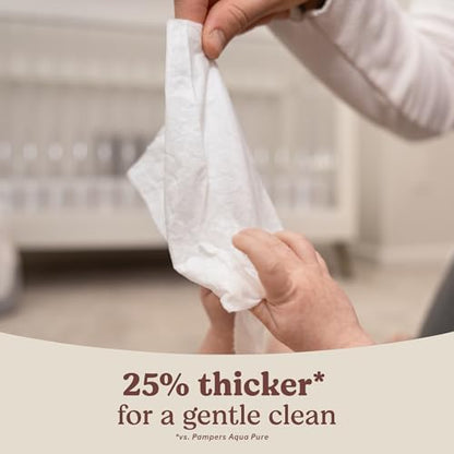 Close up of the unscented baby wipe text showcasing the National Eczema Association seal of approval.
