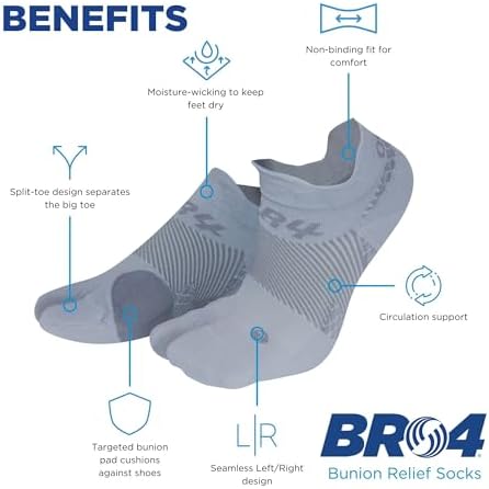 OrthoSleeve bunion socks for women and men with targeted padding