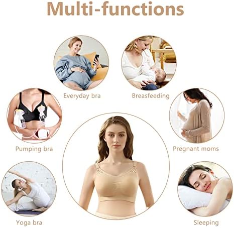 4How hands-free pumping bra U-shaped back support design