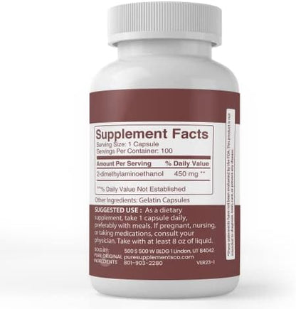 Pure Original Ingredients 100 capsules container displaying no fillers and lab verified seal