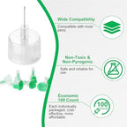 Side view of Pharmacy Choice diabetic needles showing universal fit compatibility.