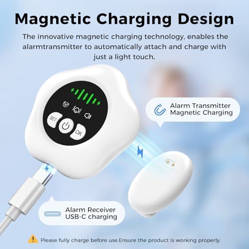 Prabensei nighttime potty training system with USB Type-C charging cable and user manual
