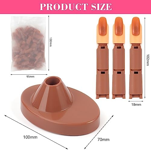 Side view of professional nail art practice hand base