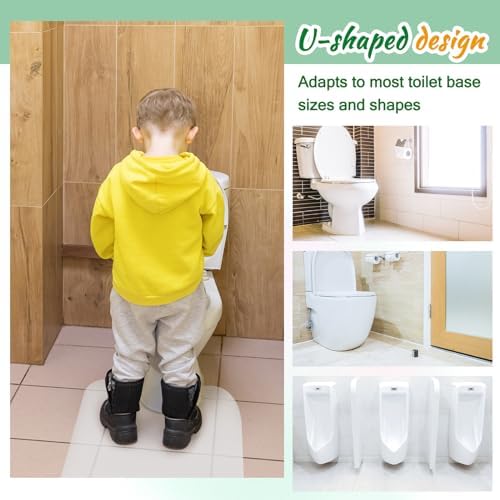 White disposable toilet mat demonstrating its liquid absorption capabilities for potty training support.