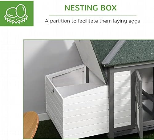 PawHut backyard chicken shelter asphalt roof design